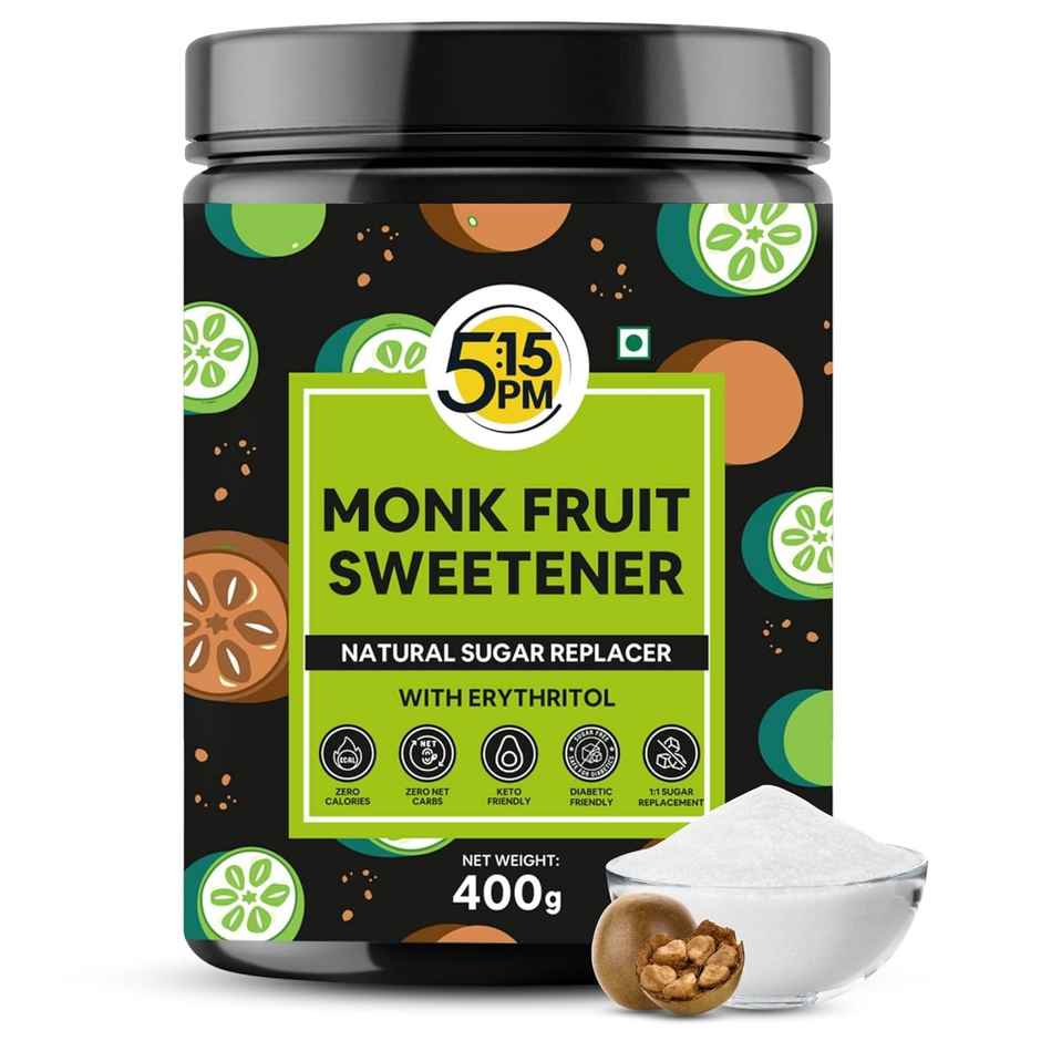 5:15PM Monk Fruit Sweetener Powder with Erythritol | Monk Fruit Sugar Extract For Cooking & Baking