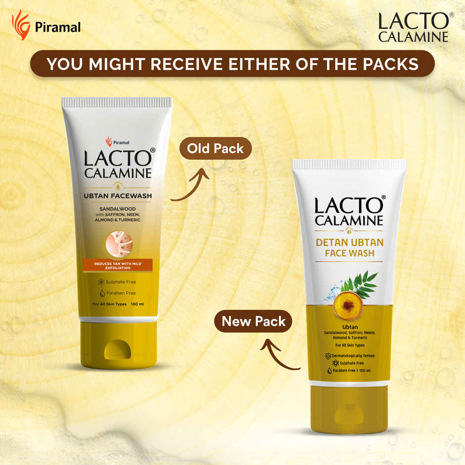 Lacto Calamine Ubtan Face Wash For Glowing Skin Natural Face Wash With Sandalwood