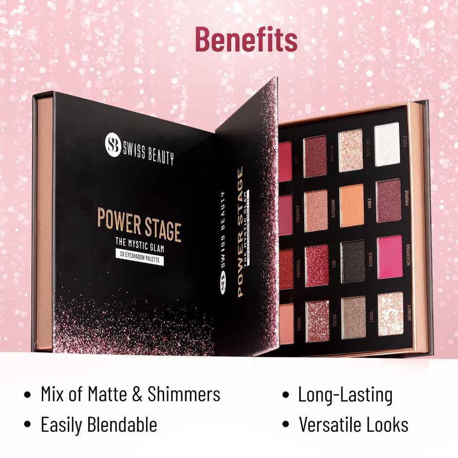 Swiss Beauty Power Stage Eyeshadow Palette - 01 Mystic Glam