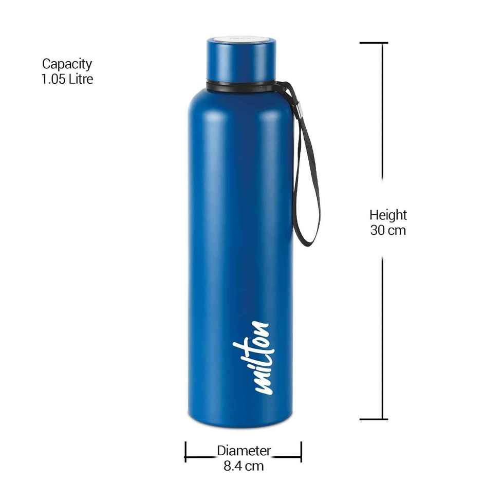 Milton Stainless Steel Aura 1 L Thermosteel Bottle | 1.05 L | Dark Blue