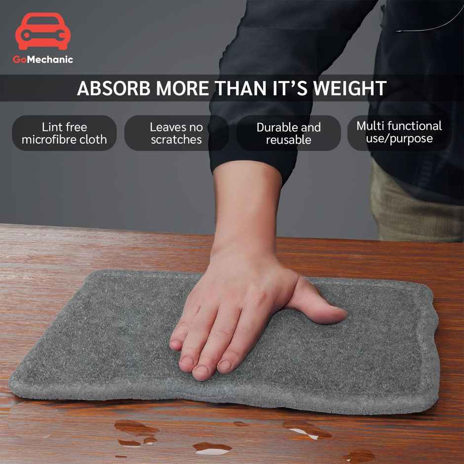 GoMechanic Microfiber Car Cleaning Cloth (4 pcs) - 350 GSM | 40 X 40 cm