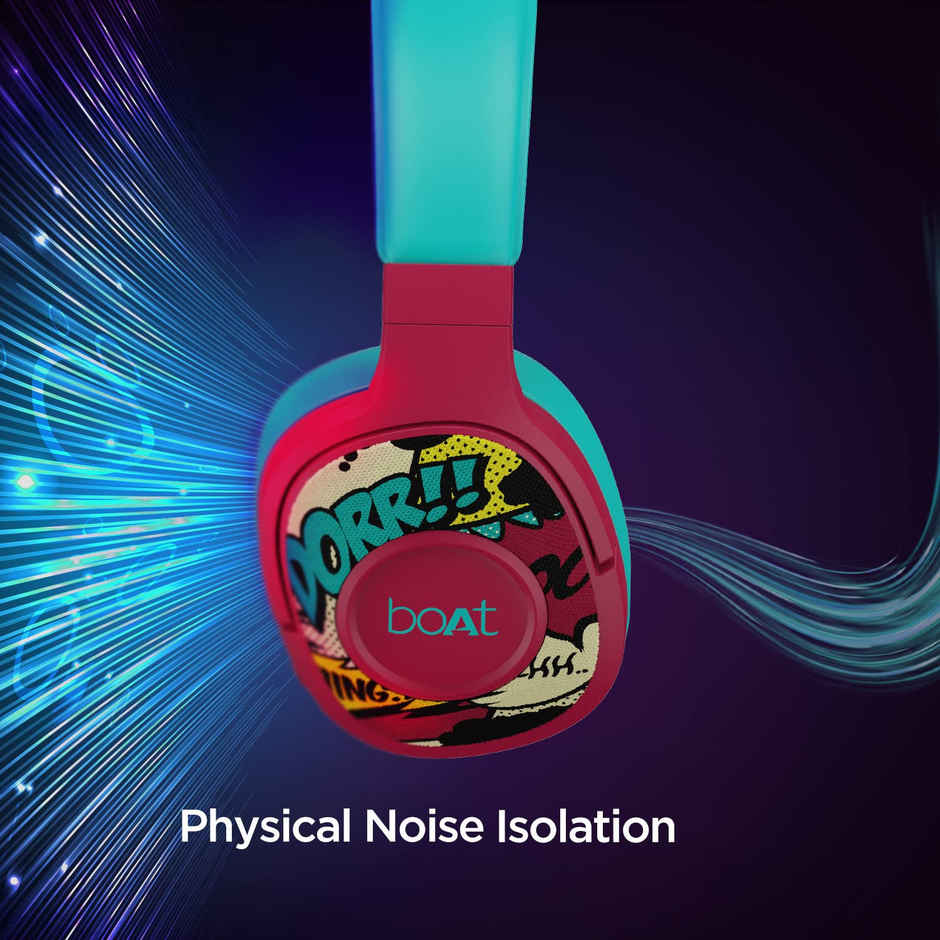 boAt Rockerz 550 Bluetooth Wireless Over Ear Headphones with Upto 20 Hours, 50MM (Maroon Maverick)