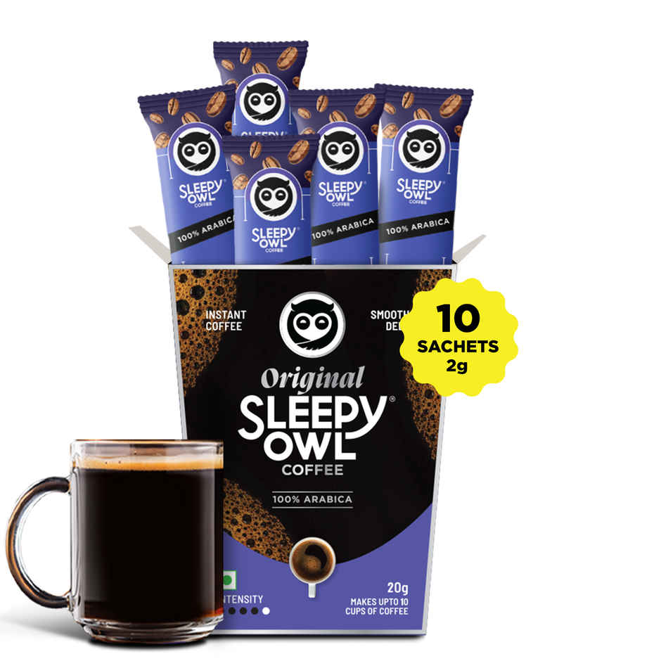 Sleepy Owl Original Pure Arabica Instant Coffee Sachets