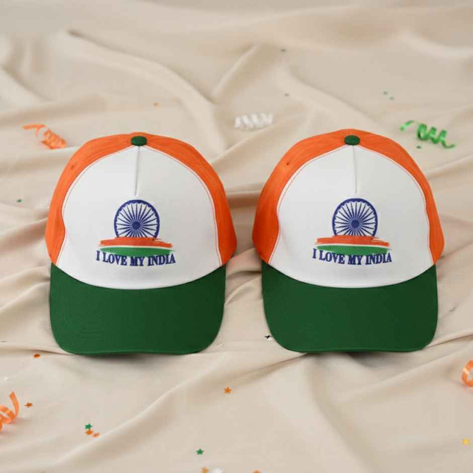 Tricolor Patriotic Cap Set | Pack of 2 | Picfest