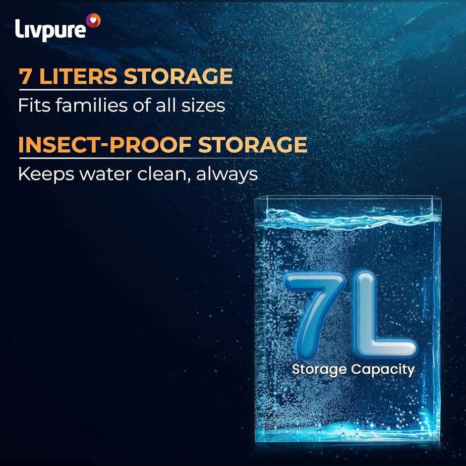 Livpure Glo Star Copper Water Purifier | 8 Stage Advanced Purification | RO+UV+UF Copper