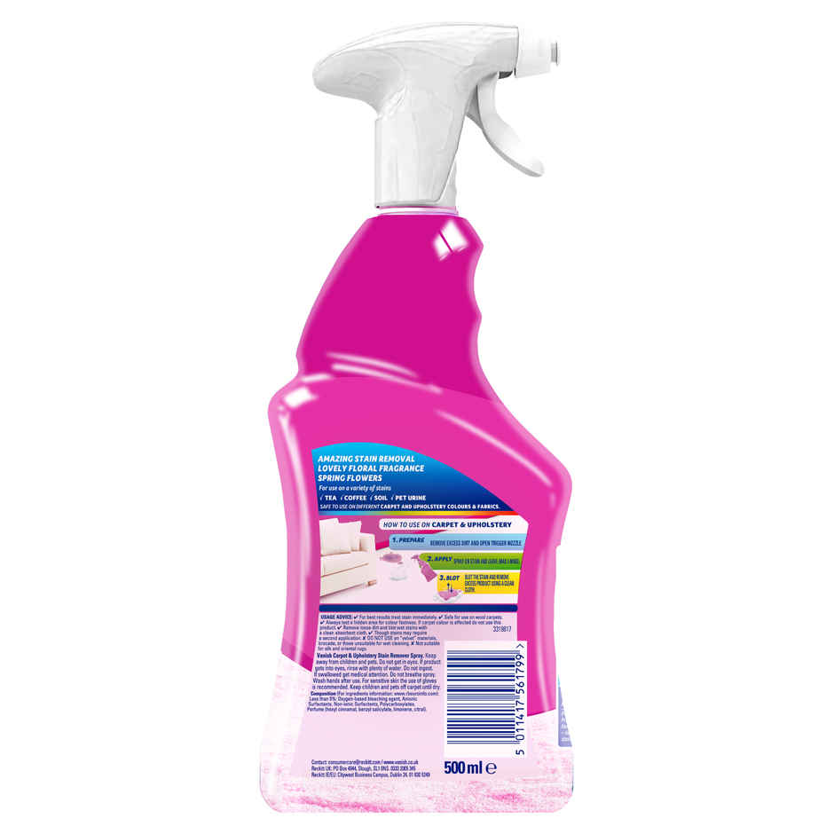 Vanish Oxi Action Instant Stain Remover Spray for Carpets, clothes & Sofas