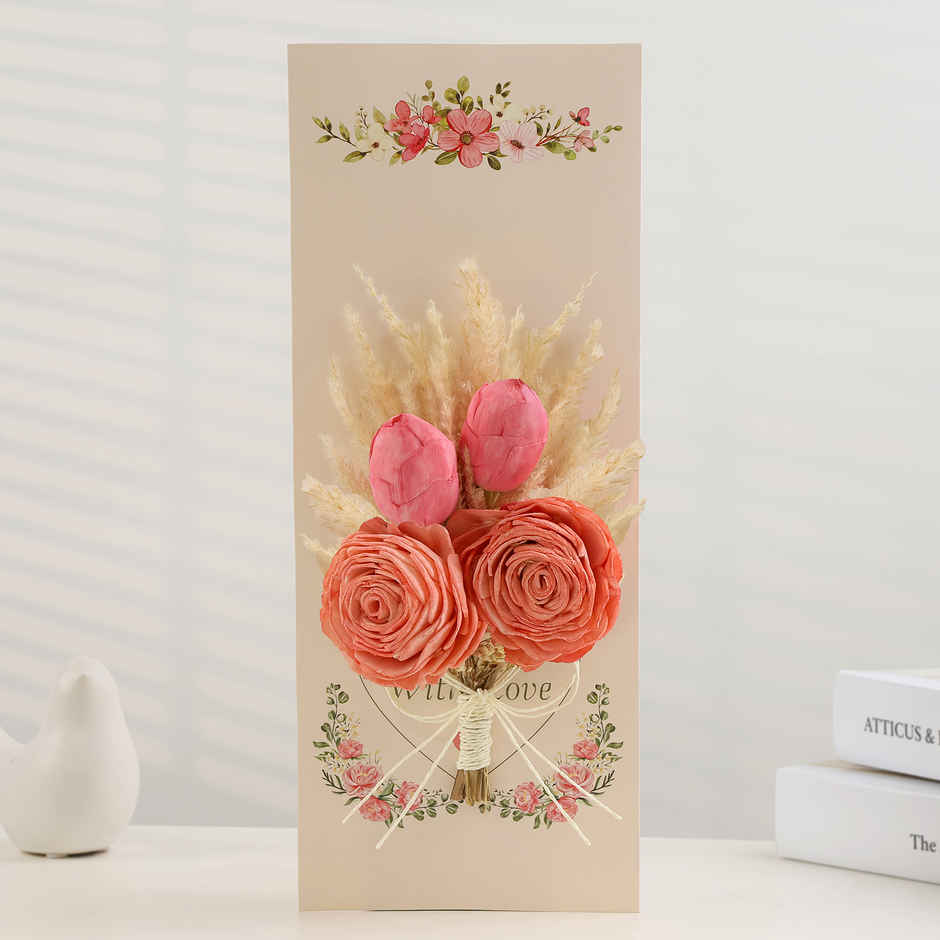 Rustic Dry Flower Bouquet Greeting Card | FNP