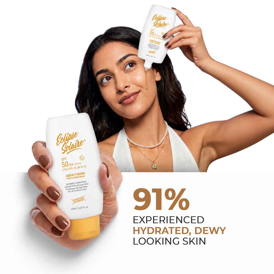 Eclipse Solaire Aqua Fusion Sunscreen | SPF 50 PA++++ | With Himalayan Spring Water | Non-Greasy