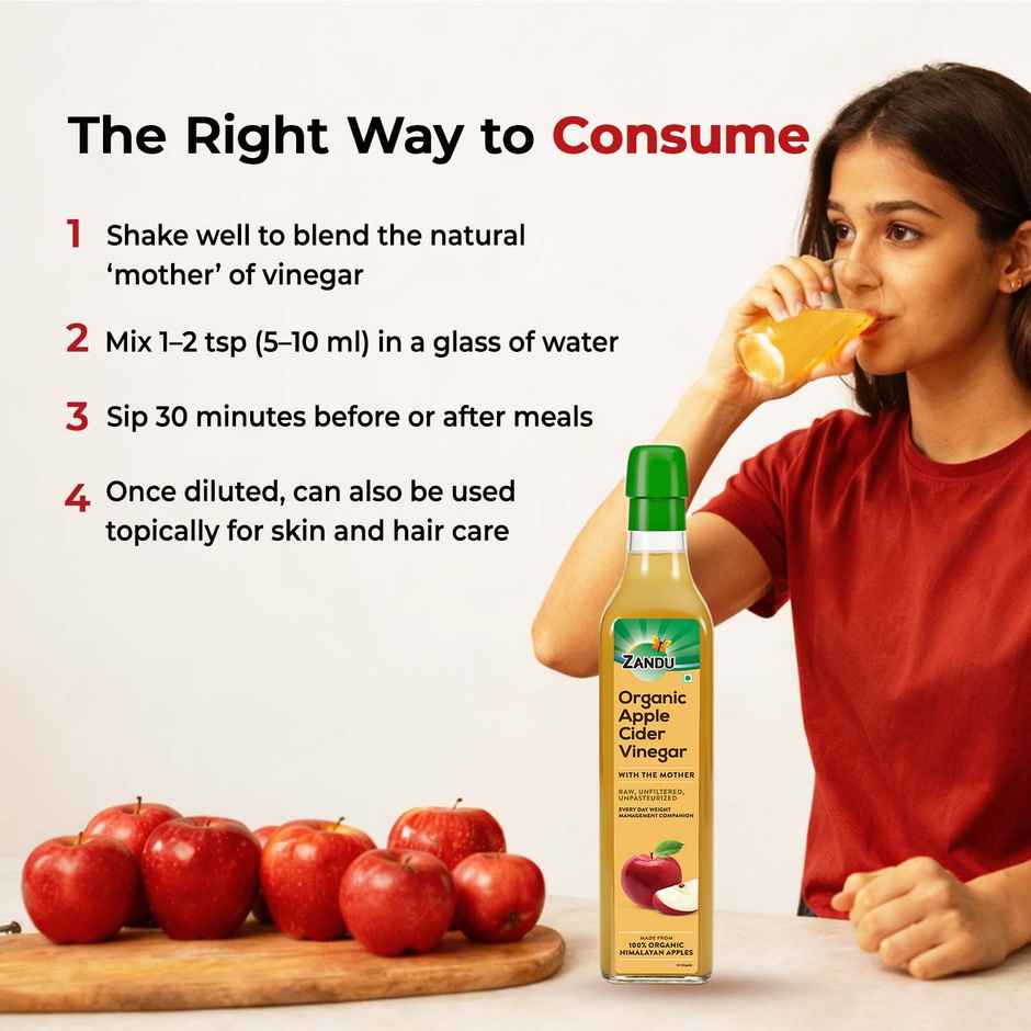 Zandu Organic Apple Cider Vinegar | Supports Healthy Weight