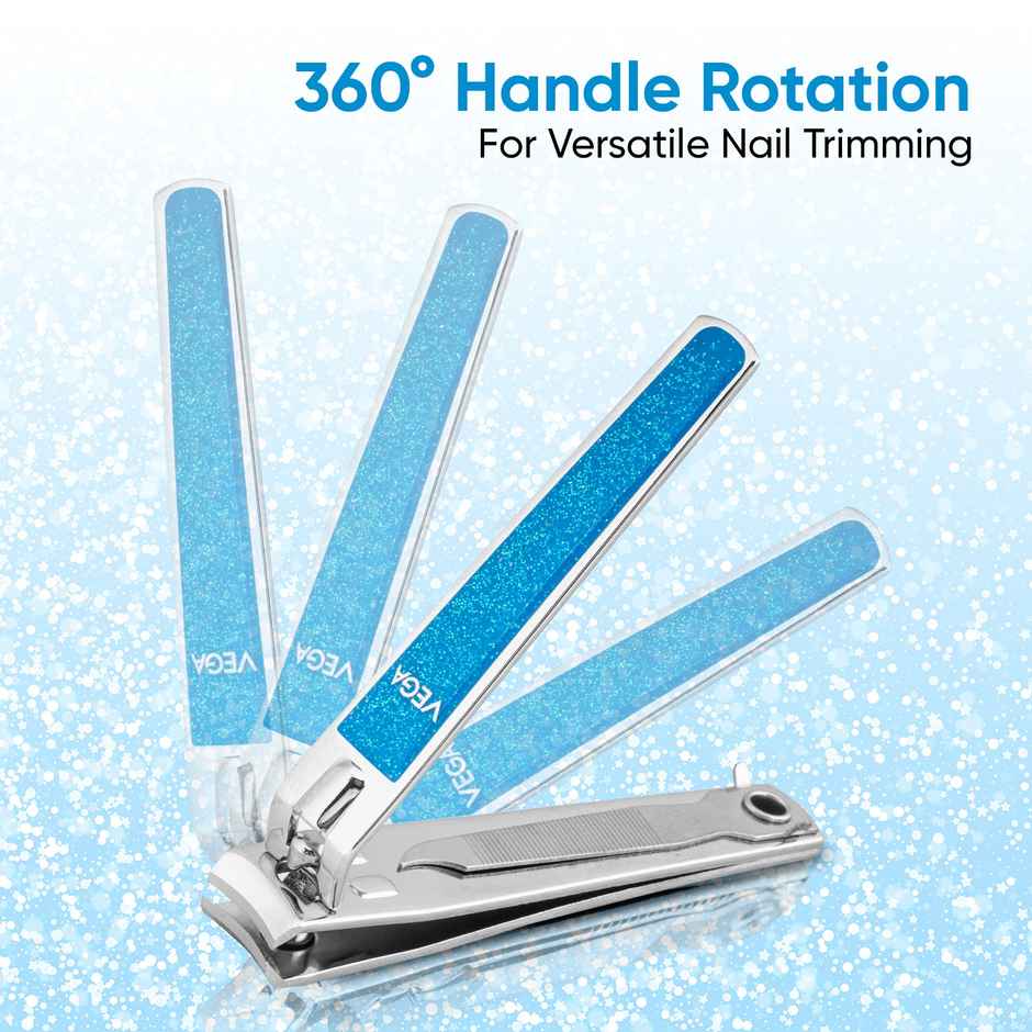 VEGA Large Nail Clipper, Glitter, Colour May Vary, (LNC-02)