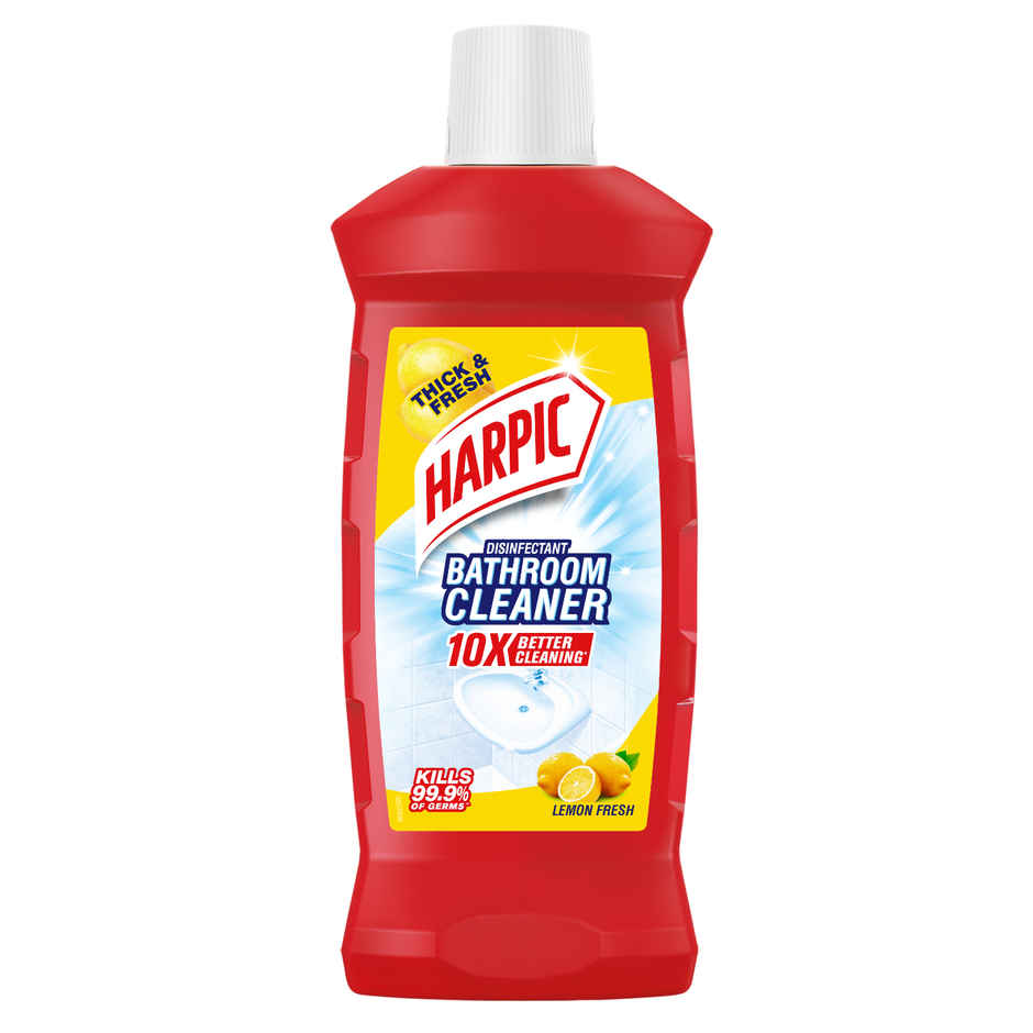 Harpic Lemon Bathroom Cleaner Liquid | Removes Bathroom Stains