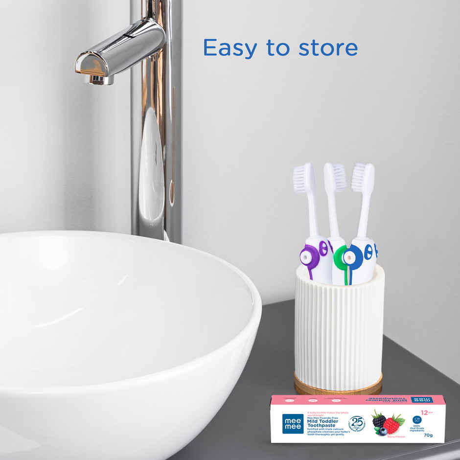 Mee Mee Baby Foldable Brush with Soft Bristles for Kids and Babies| Blue