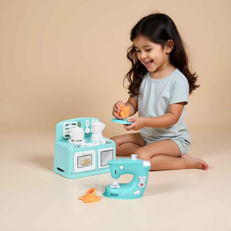 Anz Toy Green Oven & Sewing Machine