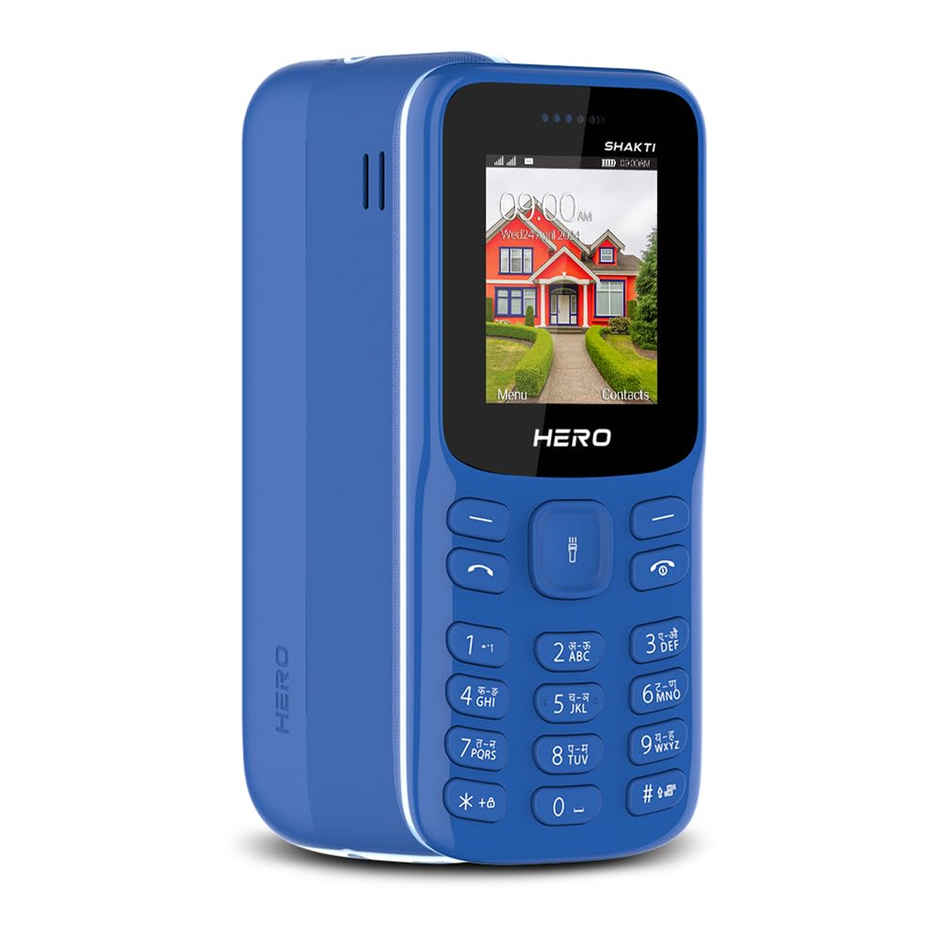 Lava Hero Shakti 2025 Dual Sim Keypad Mobile Phone with Vibration Alert |1.8" Display | Pepsi Blue