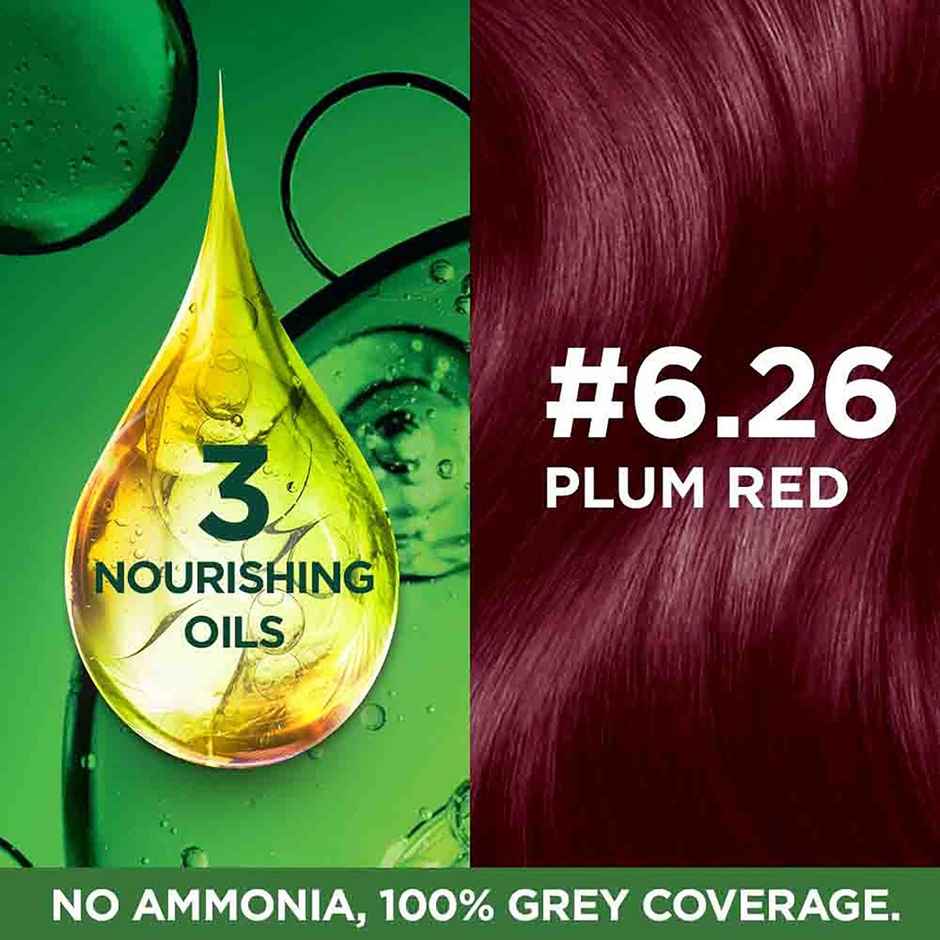 Garnier Color Naturals Long-Lasting Creme Hair Color | Plum Red - Shade 6.26