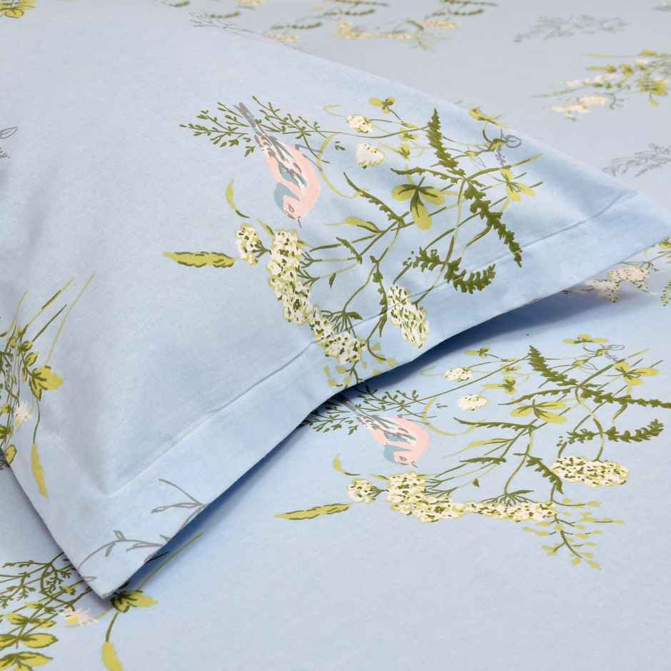 Haus & Kinder Blue Bird Single Bedsheet - 100% Cotton (145x225cm)