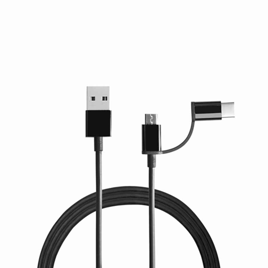 Xiaomi 2-In-1 Usb Cable (Micro Usb To Type C) 100Cm Black