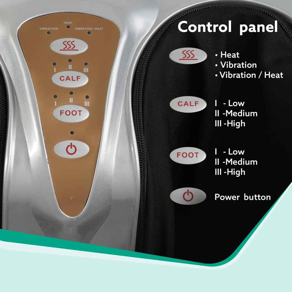 Agaro Amaze Foot, Calf & Leg Massager Machine, With Vibration & Heat, 3 Massage Levels, 4 Motors