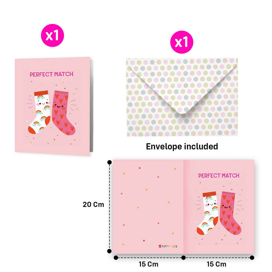Perfect Match Love Greeting Card | Party Propz