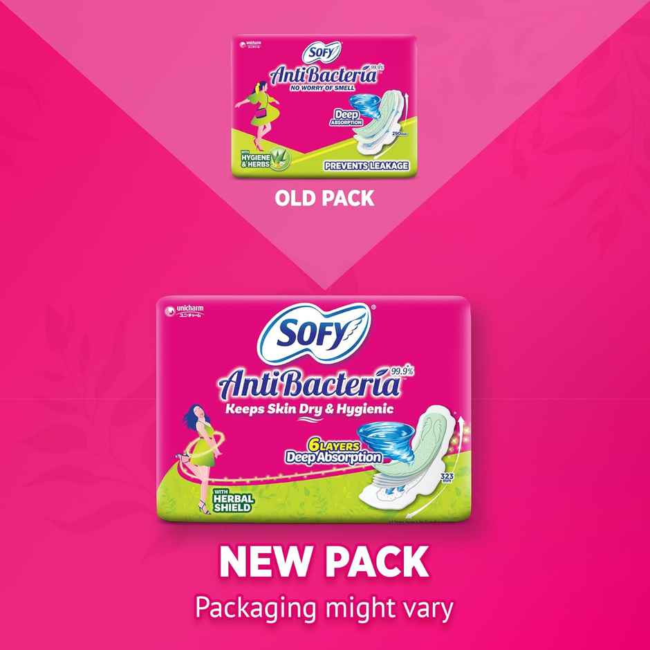 Sofy AntiBacteria XXL Sanitary Pads |6 Layer Deep Absorption