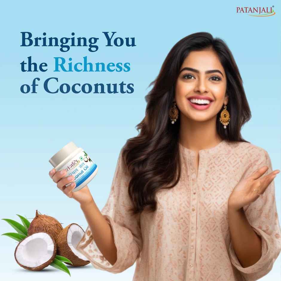 Patanjali Coconut Oil Jar Nariyal Ka Tel for Strong and Long Hair Jar