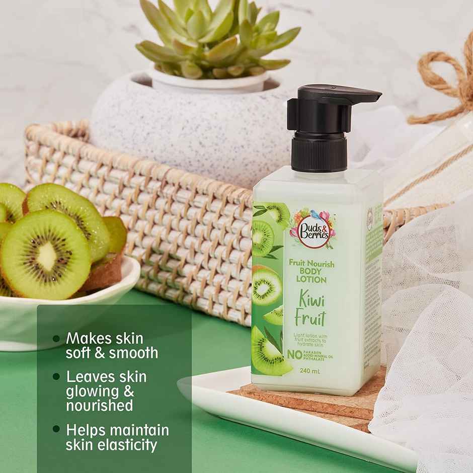 Buds & Berries Kiwi Fruit Extracts Body Lotion for Soothing Moisturization, All Skin Types