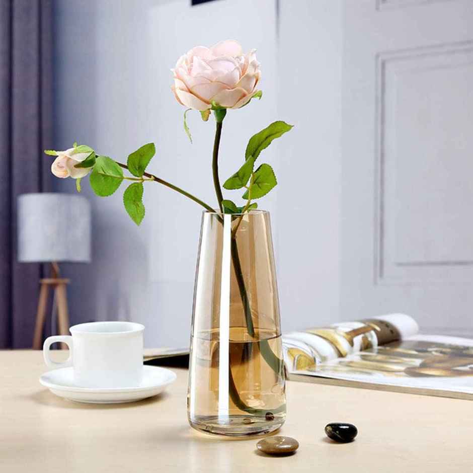 Tied Ribbons Decorative Glass Vase Without Flowers