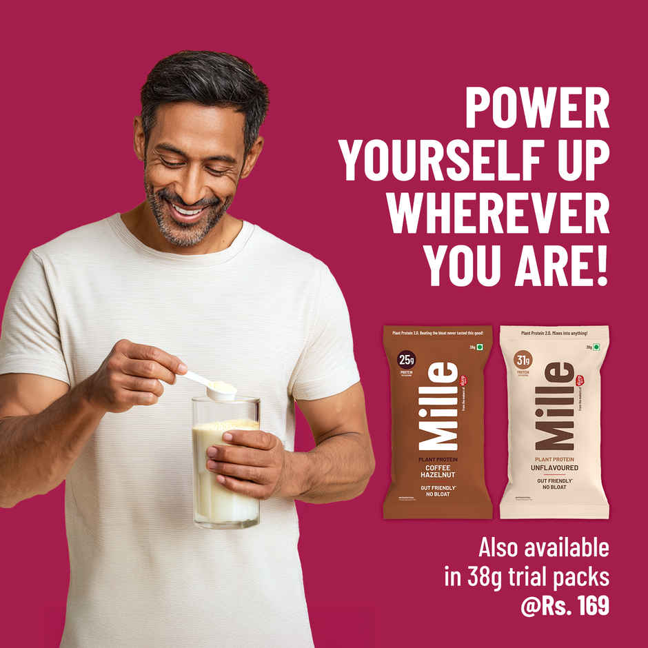 Mille Plant Protein | 31g Protein Scoop | Unflavoured | Mixes into Any Dish