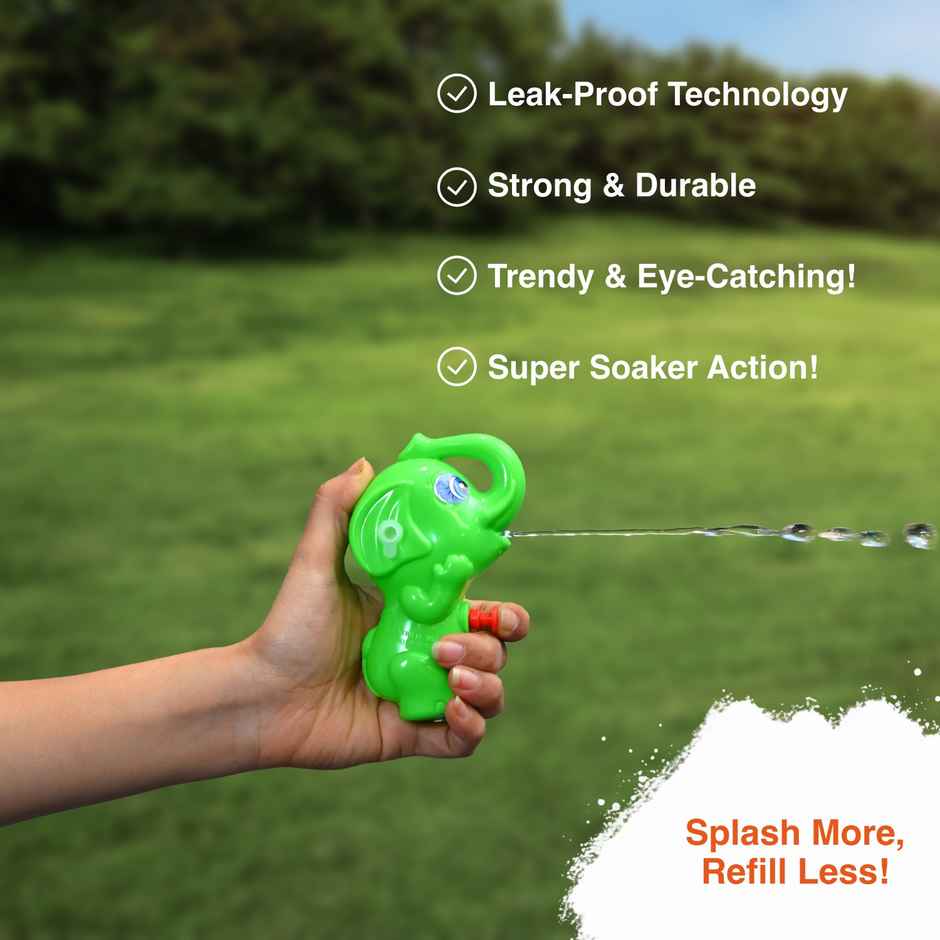 Water Toy Gun Pichkari for Holi | Green | Star