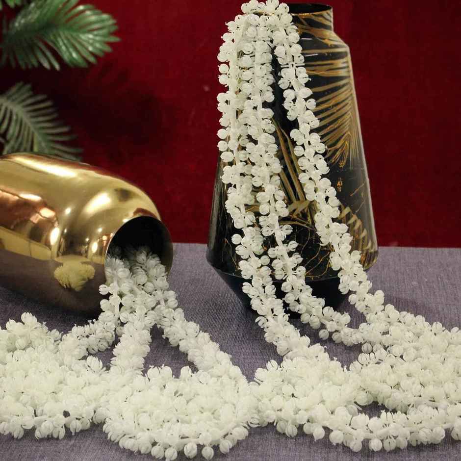 Tied Ribbons Set of 6 Artificial Mogra Jasmine Flower Garlands (152.4 Cm)