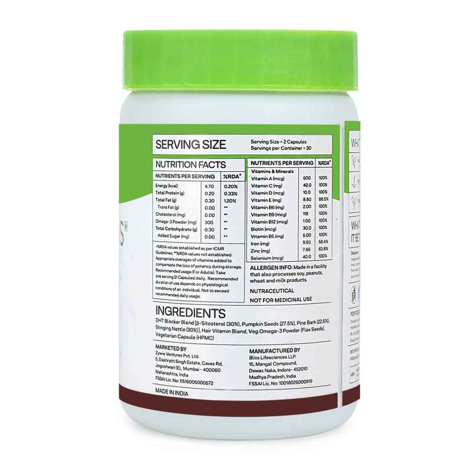 OZIVA Plant Based Hair Vitamins | Hair Vitamins for Hair Growth Combo