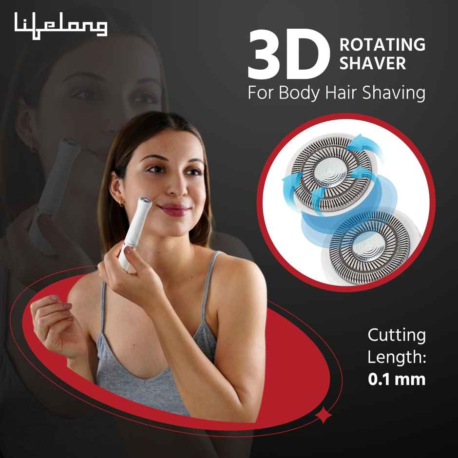 Lifelong Women Trimmer Soft Touch Rechargeable Eyebrow, Underarms & Bikini Trimmer(Llpcw203, Pink)