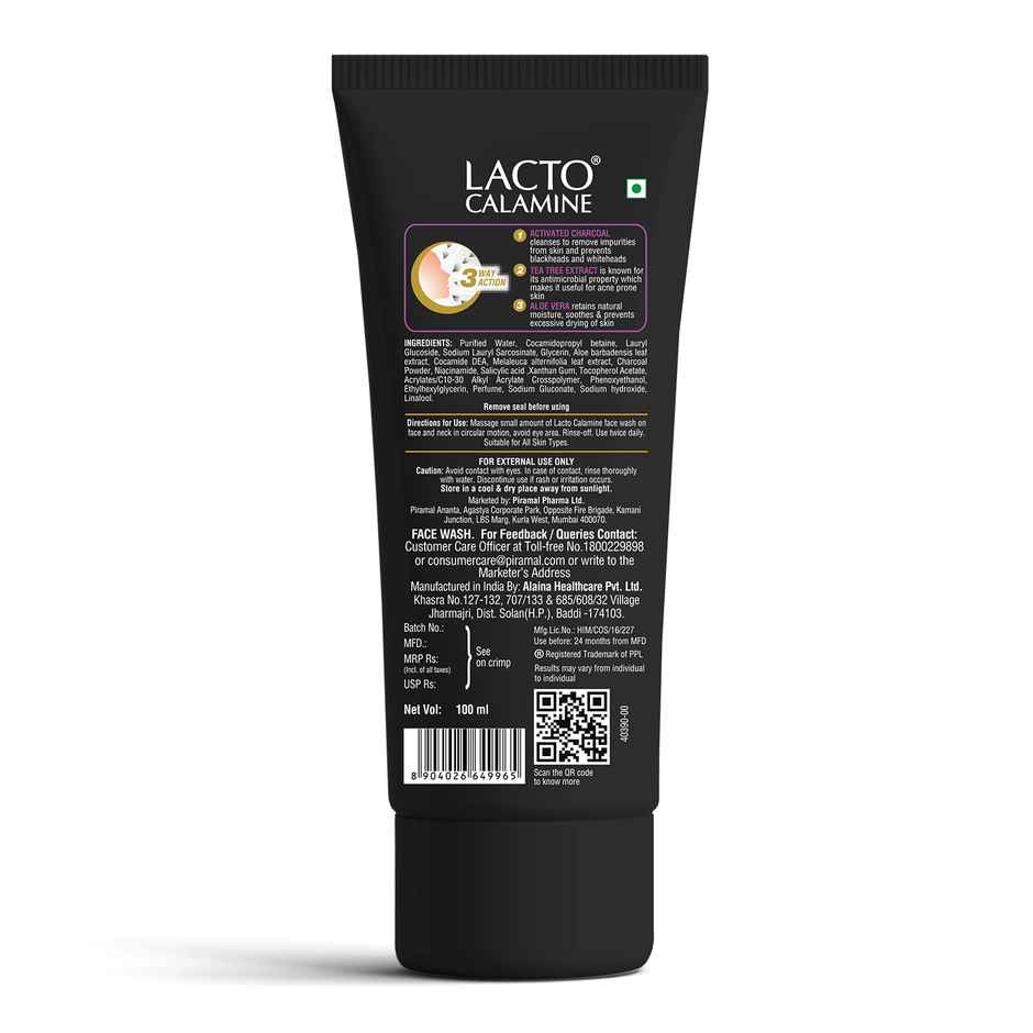 Lacto Calamine Charcoal Facewash