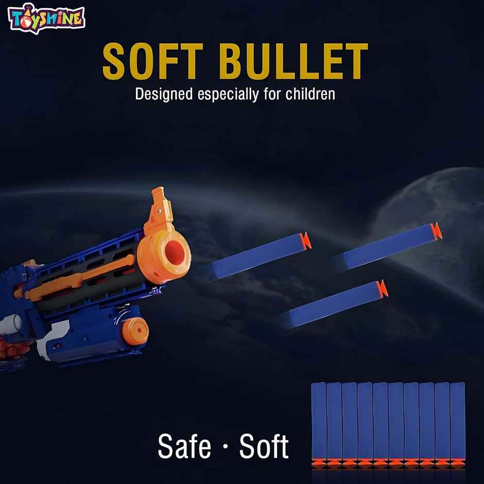 Toyshine 50 Pcs Foam Dart Bullets, Soft Suction Darts, Blue