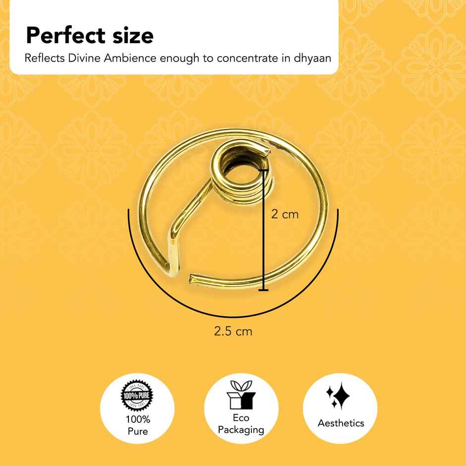 Ekhasa Pure Brass Wick Holders For Oil Lamp | Deepam Stand, Vilakku Thiri Holder