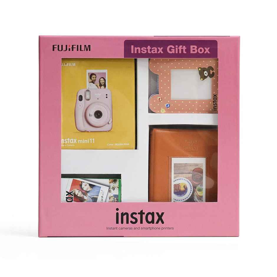 Fujifilm Instax Mini 11 Instant Camera (Sky Blue) Gift Box With 10 Shots