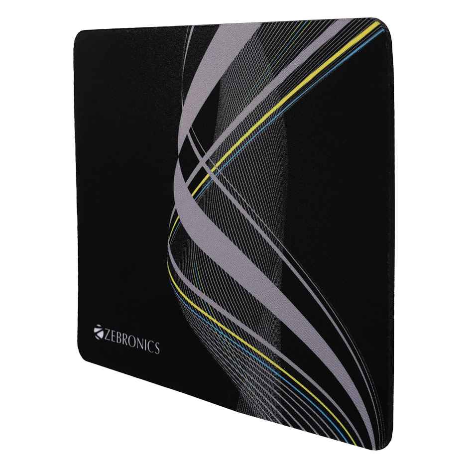 Zebronics MSP-X1 Mouse Pad, for Speed and Precision Operation, Smooth Cloth Surface, Roll and Go, Optimised for All Mouse Sensors, Anti Slip Rubber Base, Surface of 232 x 182 mm - Black