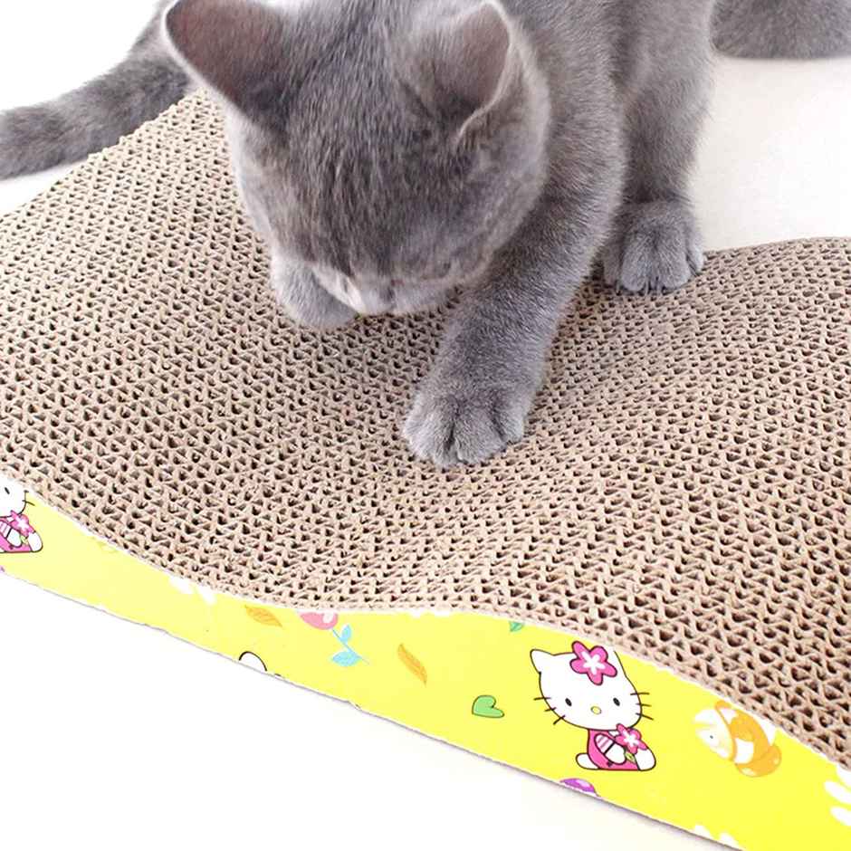 Pets Empire Wave Shaped Cat scratcher board for Cats | 45x21cm