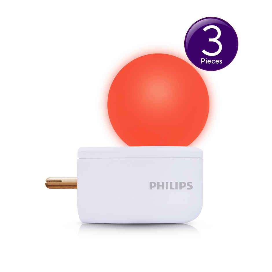 Philips 0.5W Led Red Bulb, Pack Of 1 (Joy Vision, Prong) Combo 