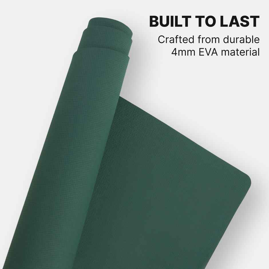 HRX Yoga Mat 4mm | Bottle Green