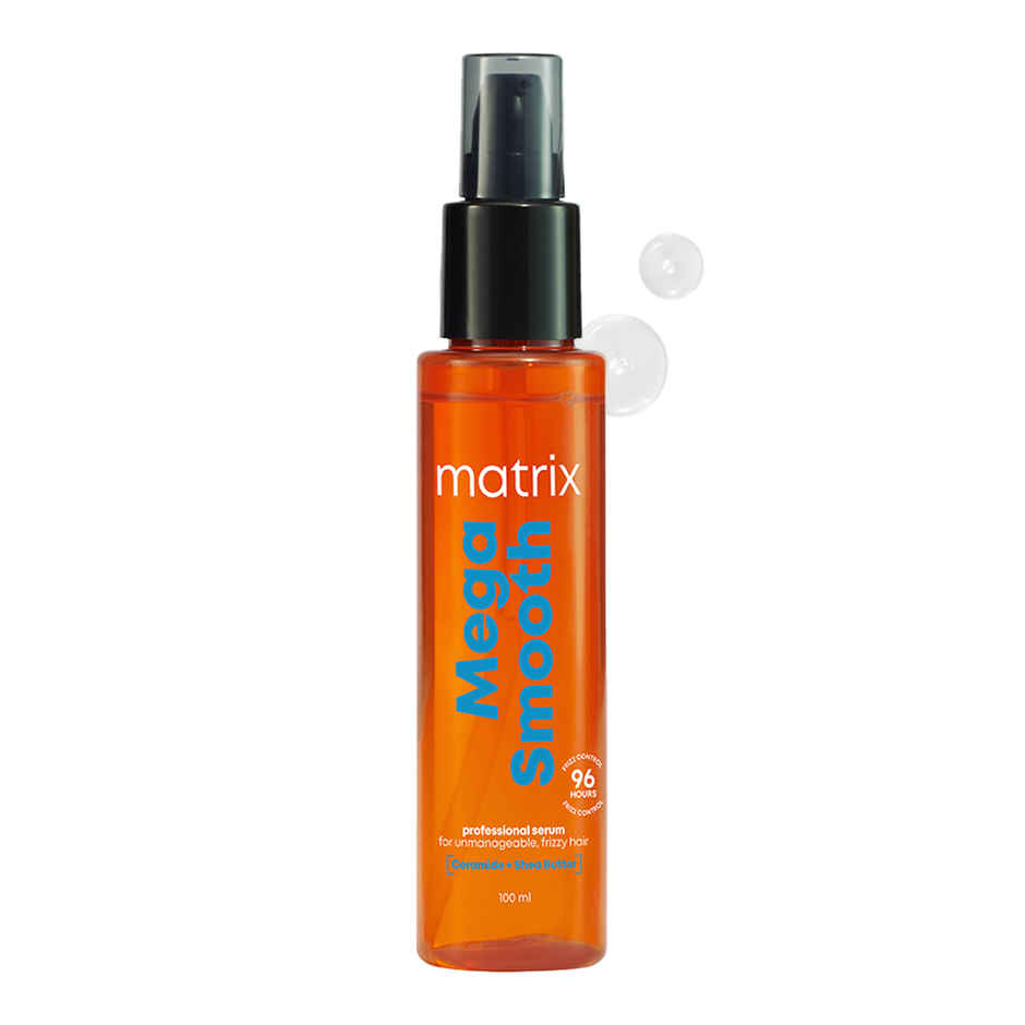 Matrix Mega Smooth Anti-Frizz Serum with Shea Butter & Ceramides | 4-Days Frizz Control