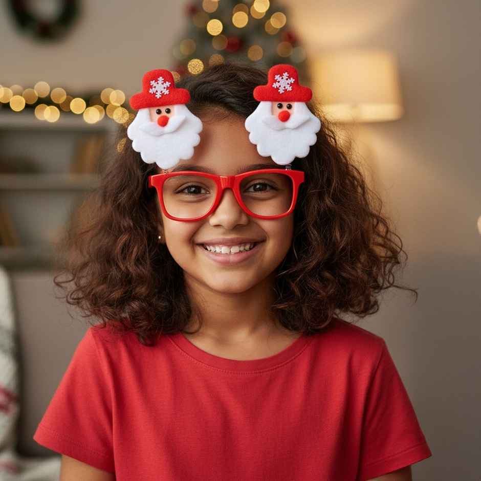 Christmas Tree & Santa Design Glitter Goggles | Party Accessory | Picfest
