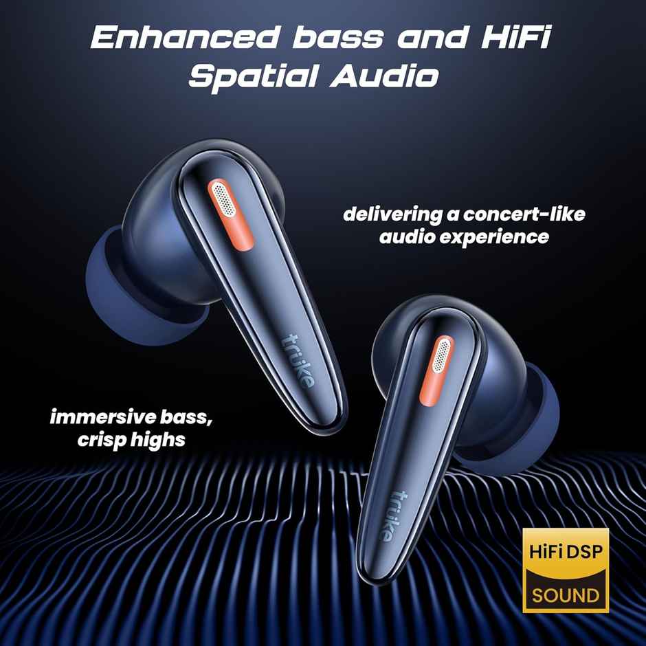 Truke Crystal Bass Earbuds - Cobalt Blue