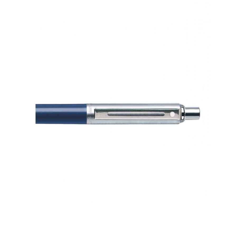Sheaffer Sentinel E321 Ballpoint Pen | Blue Barrel | Brushed Chrome Cap & Trim