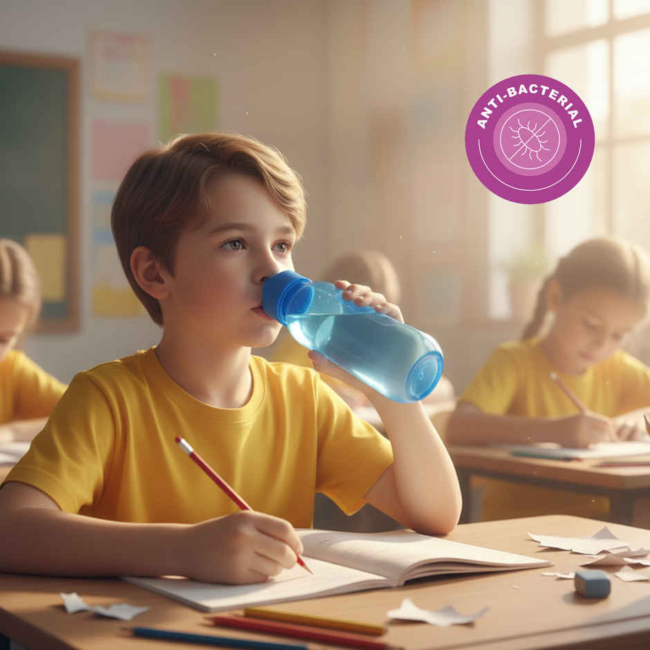 Claro Mini Spout Kids Water Bottle | Blue - 500 ml