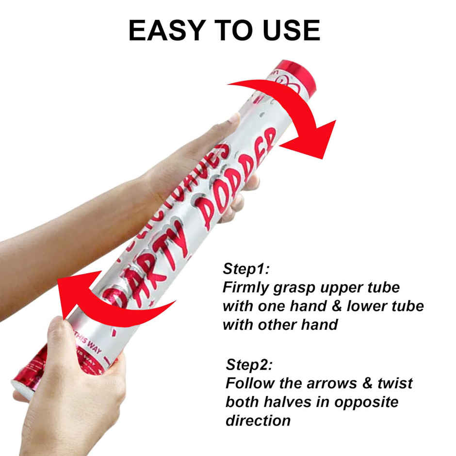 Star Party Poppers with Sparkling Stars | Multicolour | 40 cm Approx | Party Propz