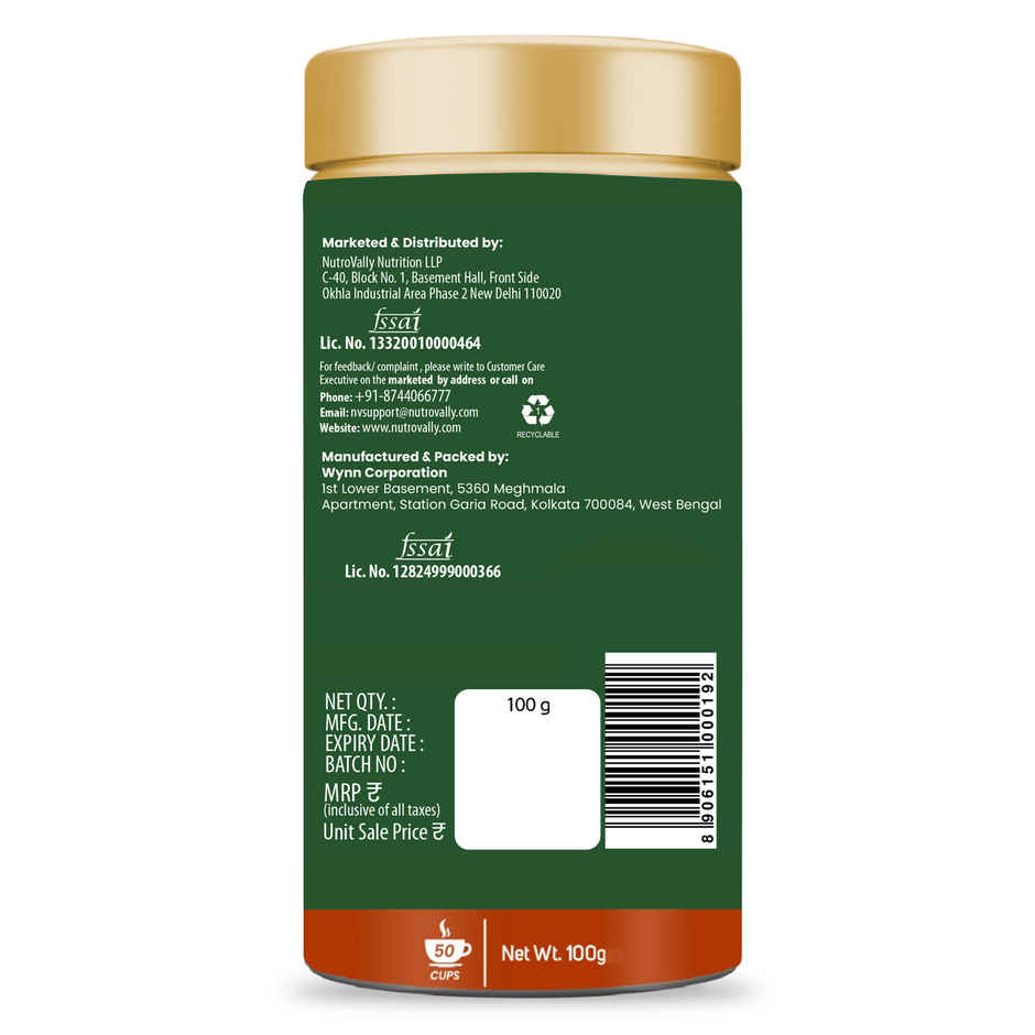 NutroVally Tulsi Green Tea Loose Leaves