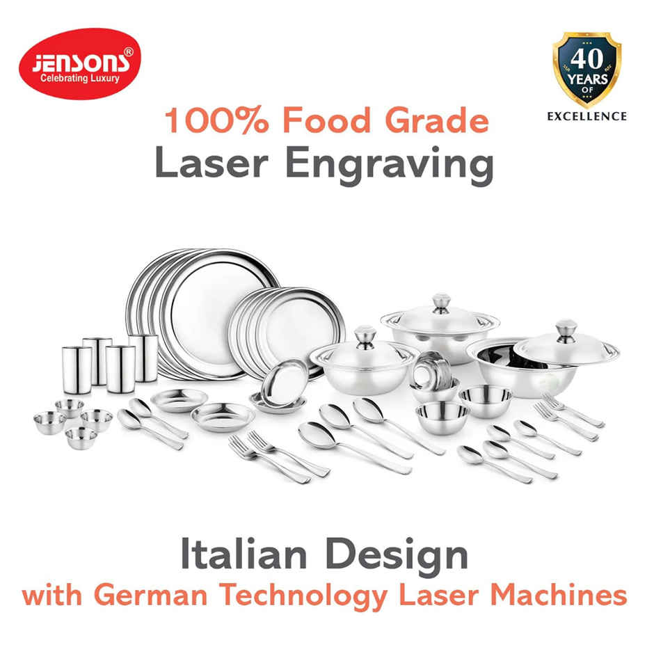 Jensons 46 Pcs Dinner Set Plain