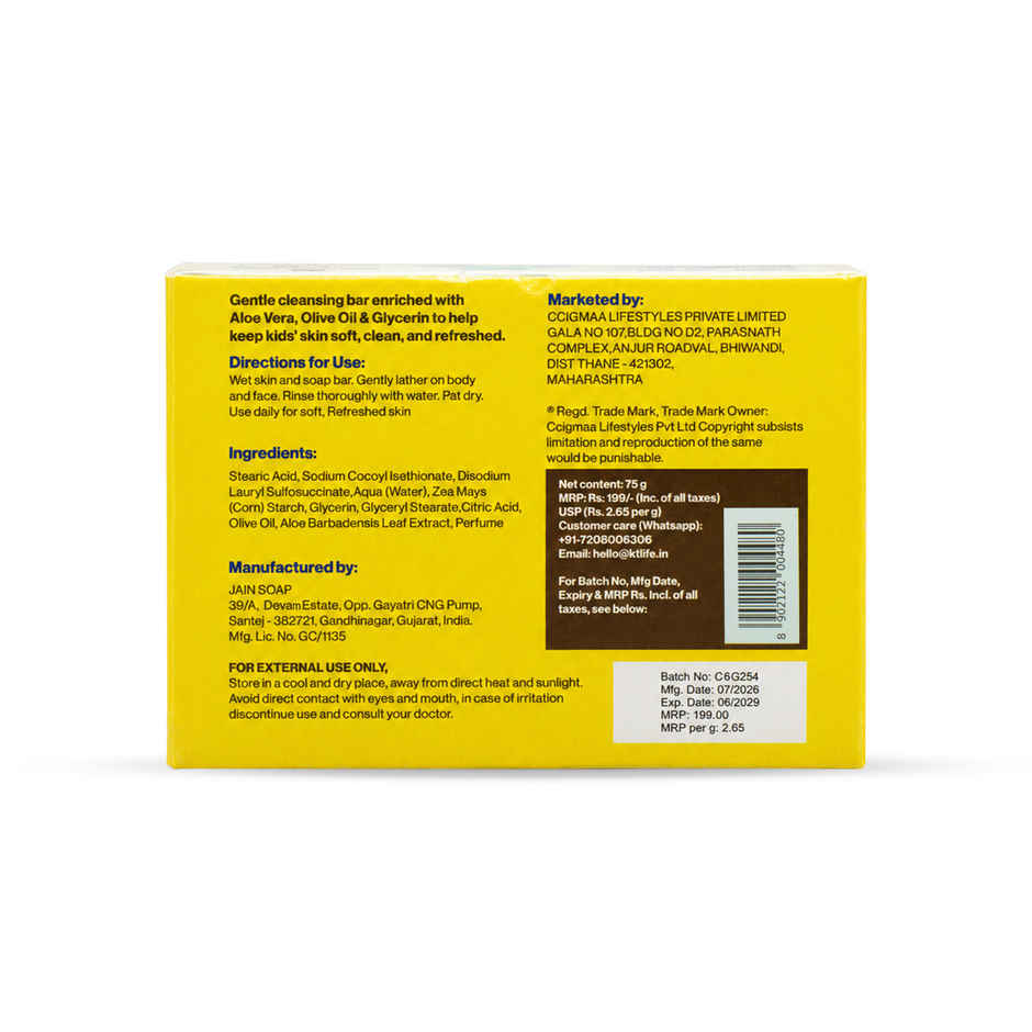 KT Kids Soap | Gentle Cleansing with Shea Butter & Argan Oil