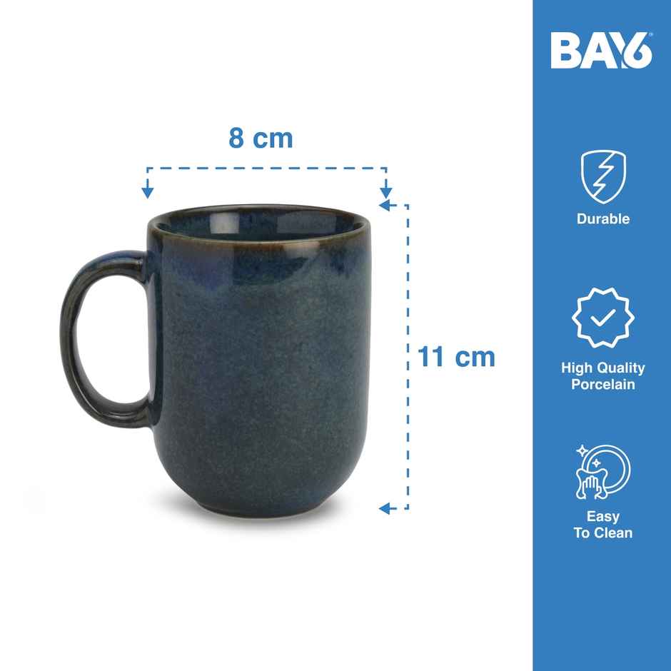 BAY6 Porcelain Coffee Mug Big Coupe 300 ml Reactive - Cyprus
